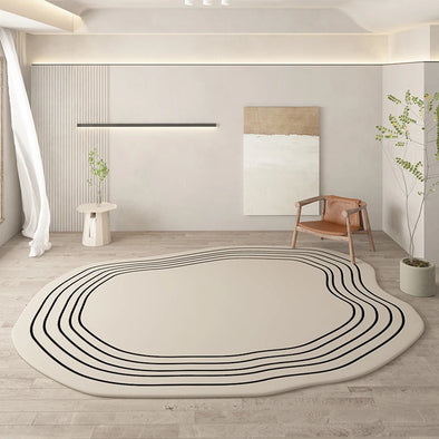 Irregular Round Living Room Carpet