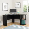 Modern L-Shaped Desk with Side Shelves